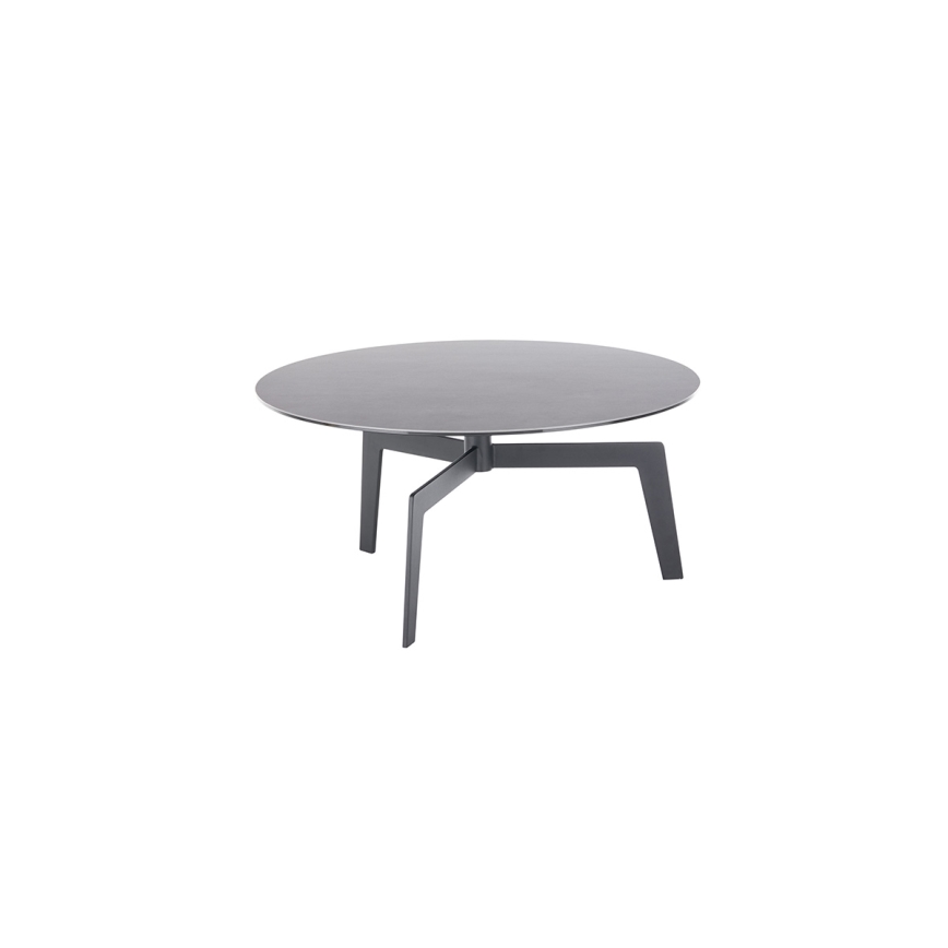 Klubska mizica BALANCE, Ø 80 cm, siva/antracit