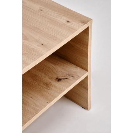 Klubska mizica BELA 100x42 cm hrast artisan/antracit