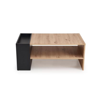 Klubska mizica BELA 100x42 cm hrast artisan/antracit