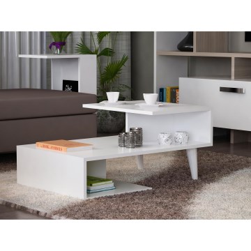 Klubska mizica CONCETTA 40x90 cm bela