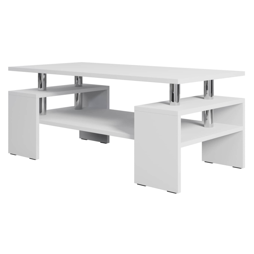 Klubska mizica CUBE 50x110 cm bela