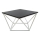 Klubska mizica CURVED 60x60 cm bela/črna