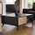 Klubska mizica DIAMOND 40x104 cm črna/hrast evoke