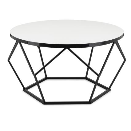 Klubska mizica DIAMOND 40x70 cm bela/črna