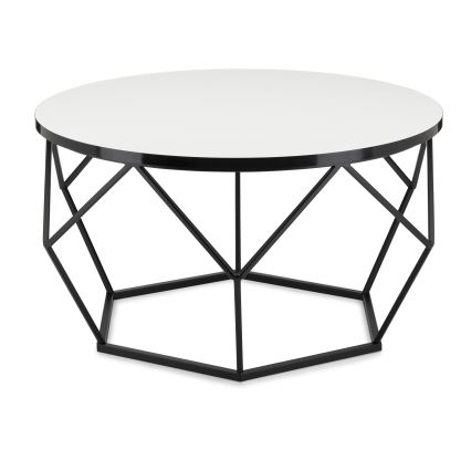 Klubska mizica DIAMOND 40x70 cm bela/črna