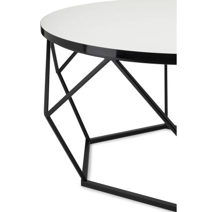 Klubska mizica DIAMOND 40x70 cm bela/črna