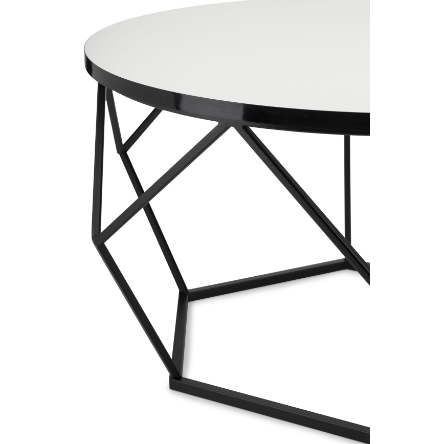 Klubska mizica DIAMOND 40x70 cm bela/črna