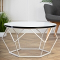 Klubska mizica DIAMOND 40x70 cm črna/bela