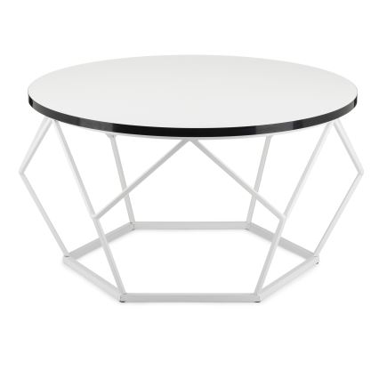 Klubska mizica DIAMOND 40x70 cm črna/bela