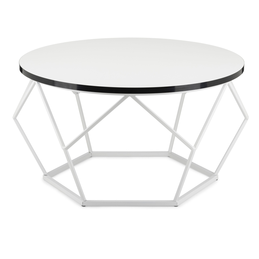 Klubska mizica DIAMOND 40x70 cm črna/bela