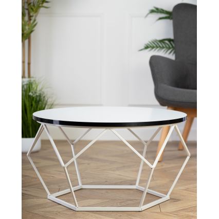 Klubska mizica DIAMOND 40x70 cm črna/bela