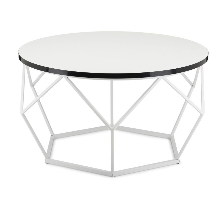 Klubska mizica DIAMOND 40x70 cm črna/bela