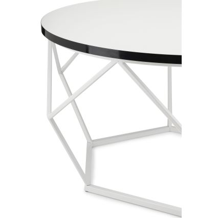 Klubska mizica DIAMOND 40x70 cm črna/bela