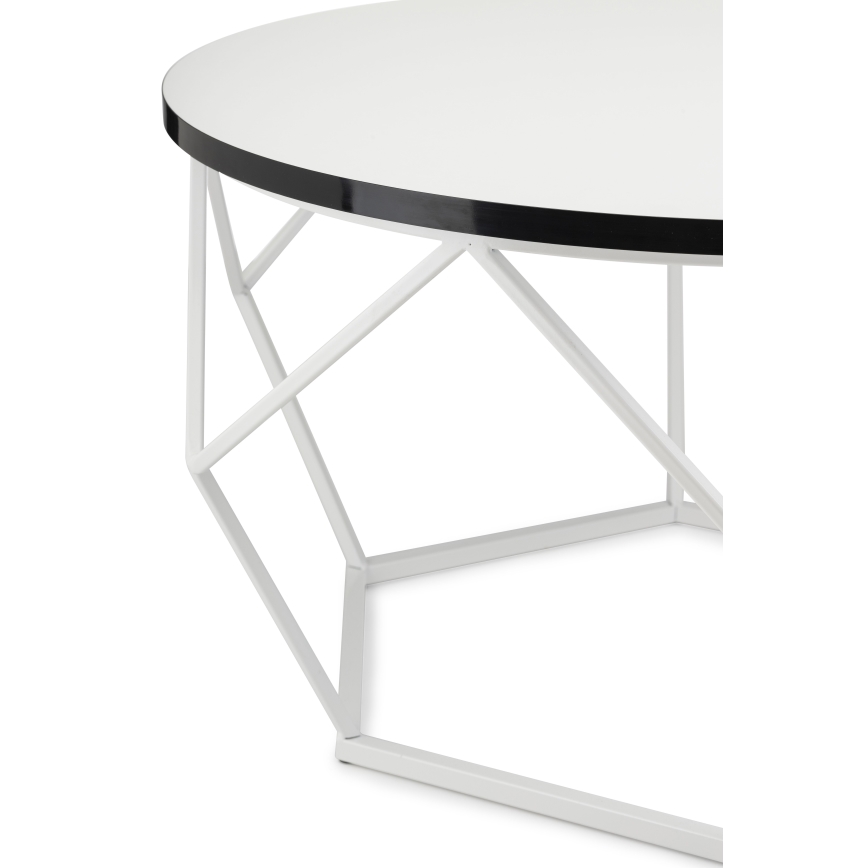 Klubska mizica DIAMOND 40x70 cm črna/bela