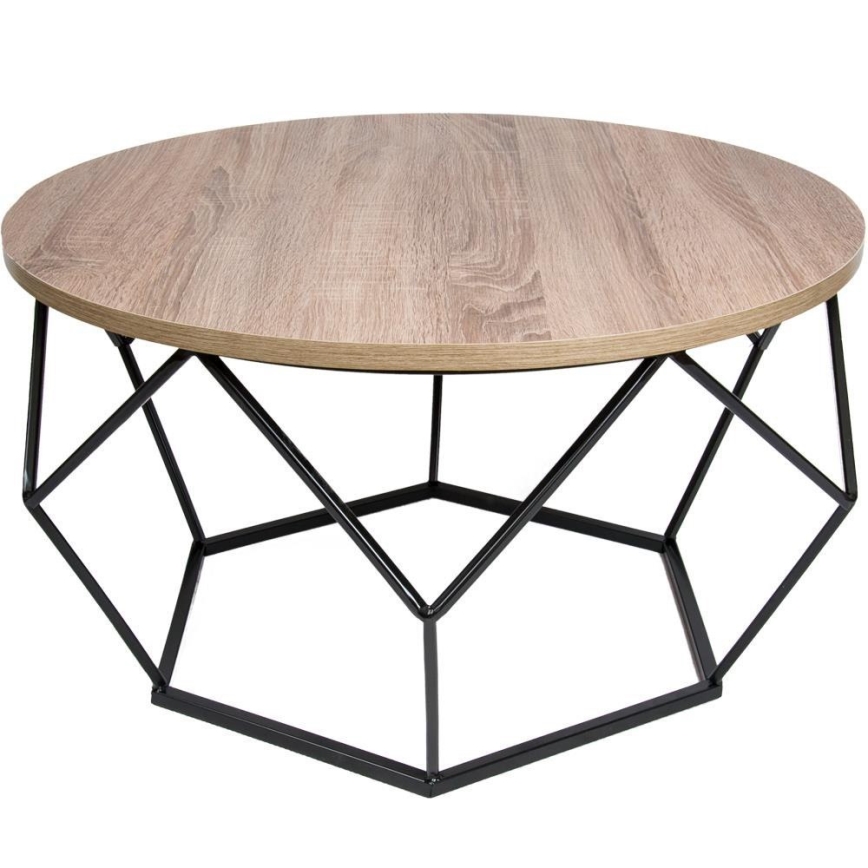 Klubska mizica DIAMOND 40x70 cm črna/rjava