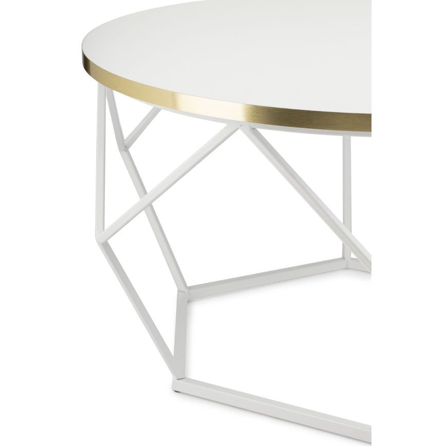 Klubska mizica DIAMOND 40x70 cm zlata/bela