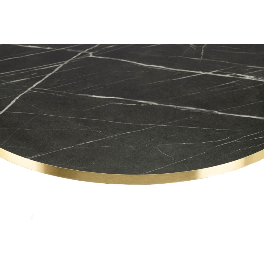 Klubska mizica DIAMOND 40x70 cm zlata/črna/bela