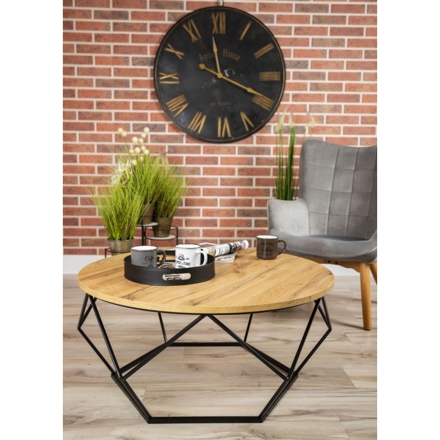 Klubska mizica DIAMOND 40x90 cm črna/rjava