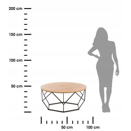 Klubska mizica DIAMOND 40x90 cm črna/rjava