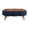 Klubska mizica FELPO 68x98 cm modra/oreh