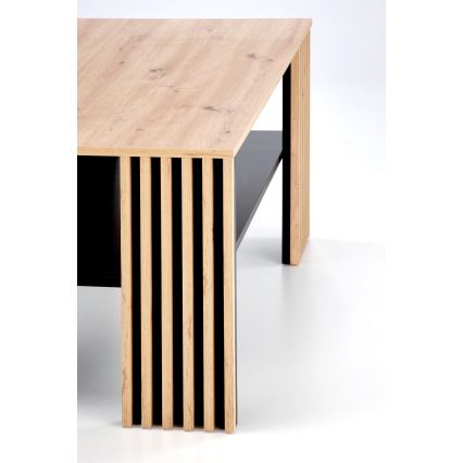 Klubska mizica FORMA 110x65 cm rjava/črna