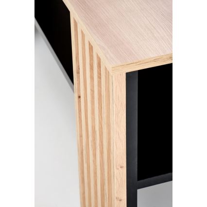 Klubska mizica FORMA 110x65 cm rjava/črna