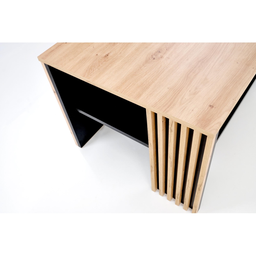 Klubska mizica FORMA 110x65 cm rjava/črna