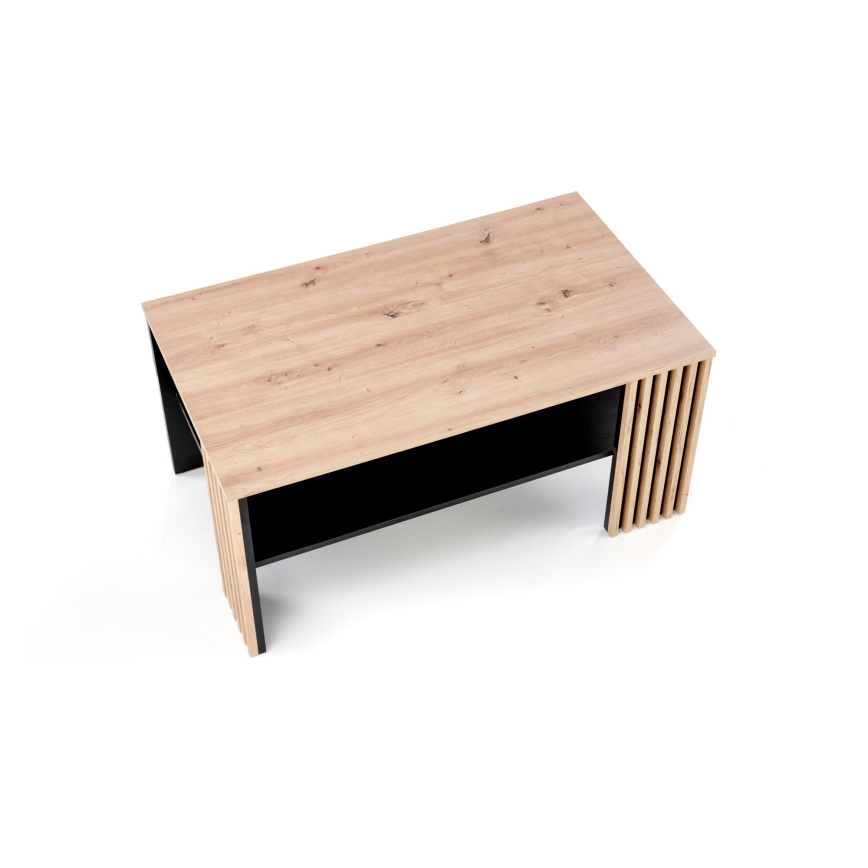 Klubska mizica FORMA 110x65 cm rjava/črna