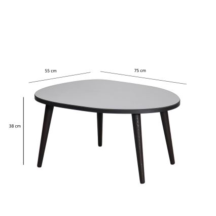 Klubska mizica GUSTO 38x75 cm črna