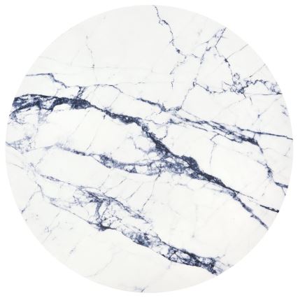 Klubska mizica HARISSA 41x42 cm zlata/bela marmor decor