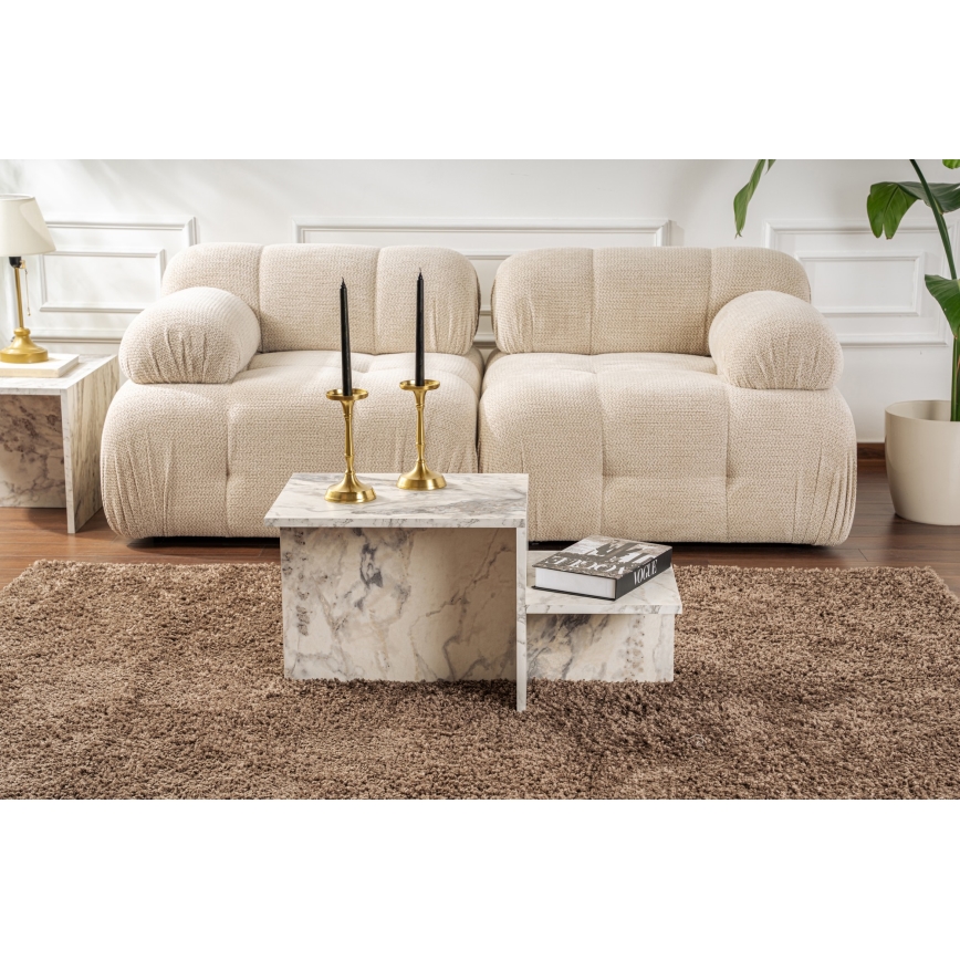 Klubska mizica HARMONY 40x80 cm marmor decor