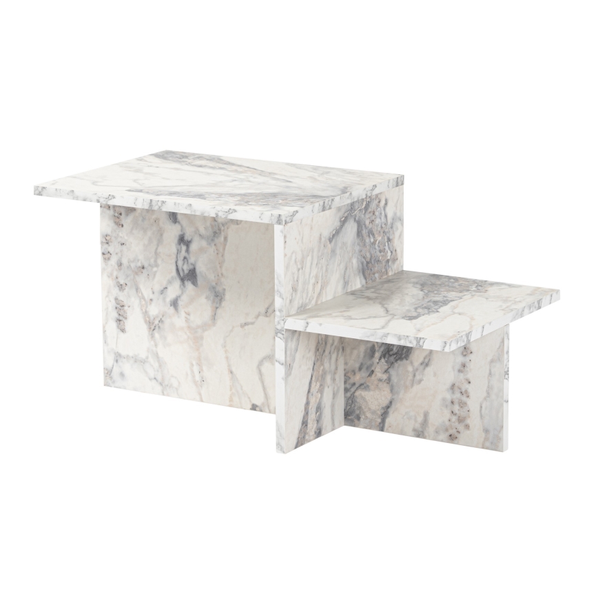 Klubska mizica HARMONY 40x80 cm marmor decor