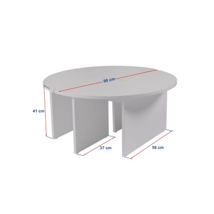 Klubska mizica LUVIA, marmorni dekor, bež