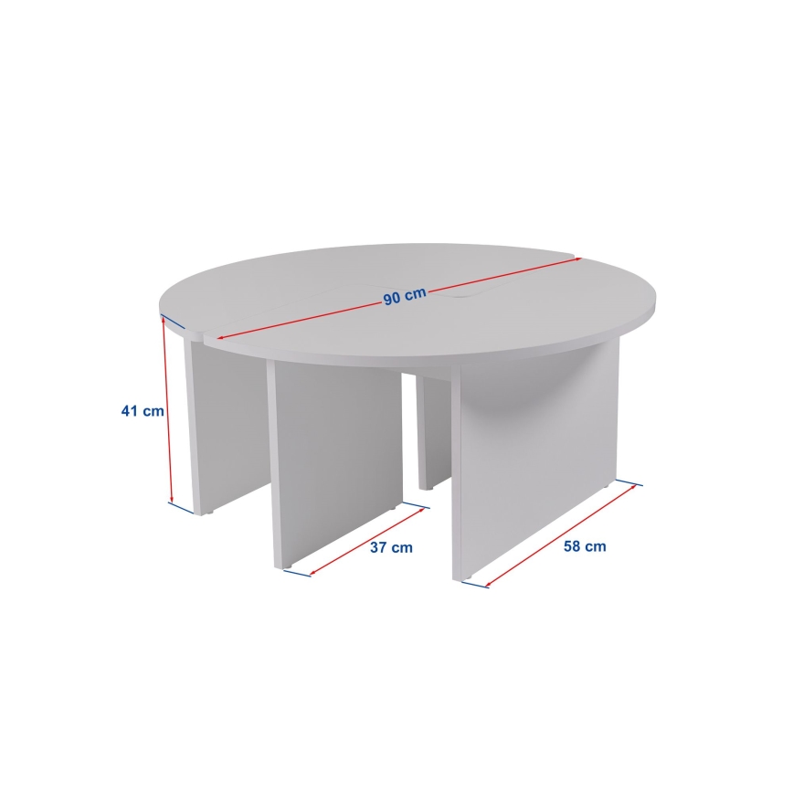 Klubska mizica LUVIA, marmorni dekor, bež