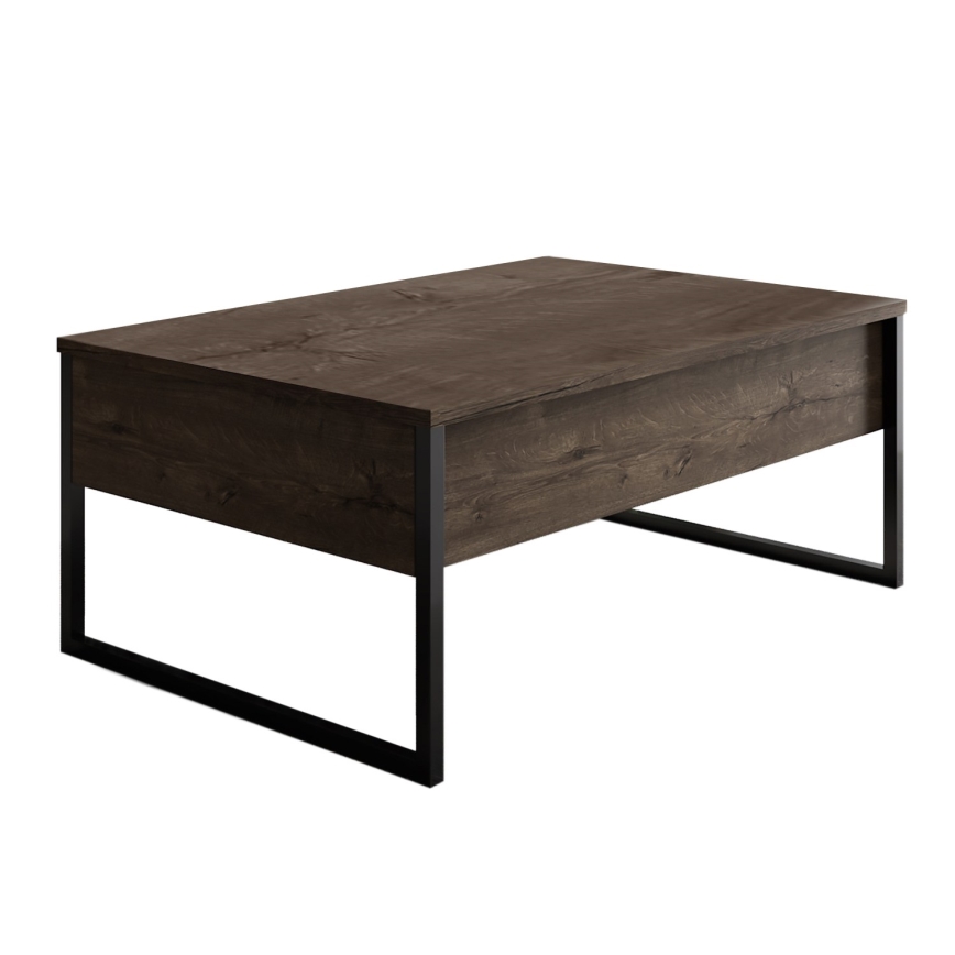 Klubska mizica LUXE 40x90 cm oreh/črna