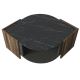 Klubska mizica MARBEL 40x75 cm rjava/črna