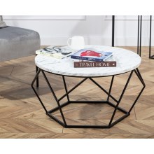 Klubska mizica MARMUR 40x70 cm črna/bela