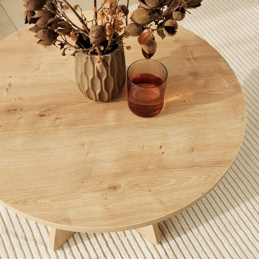 Klubska mizica MUSHROOM 40x60 cm safir hrast
