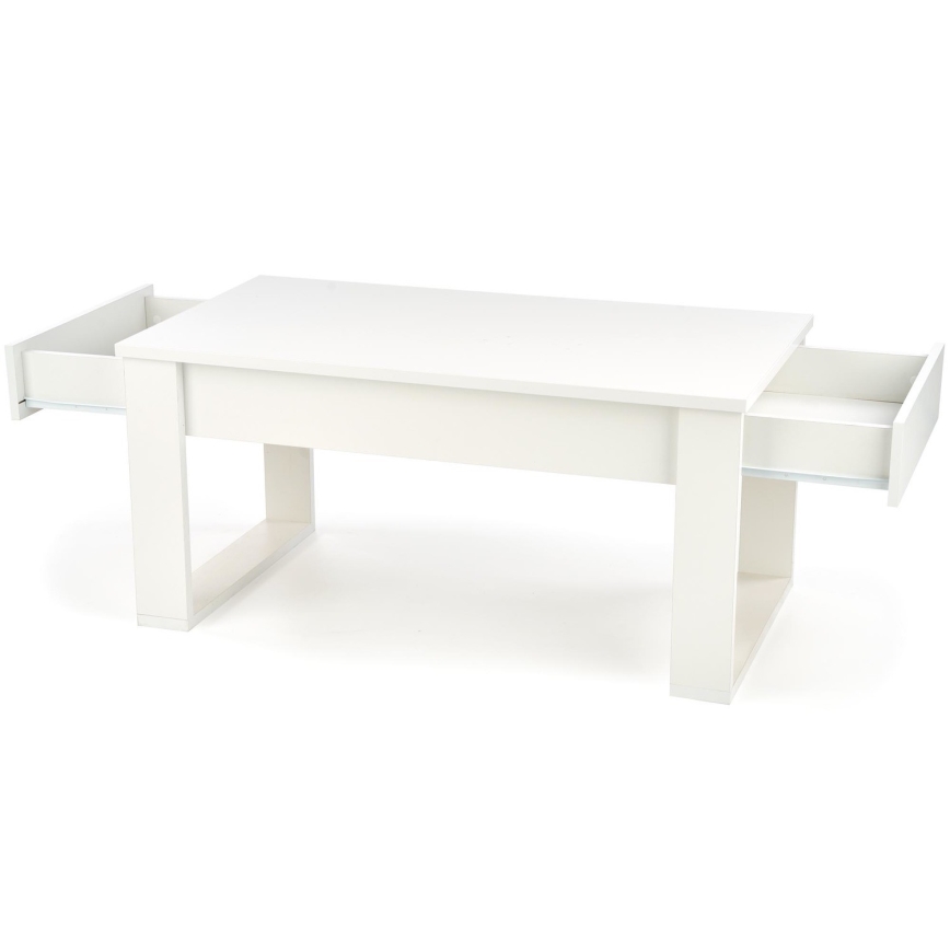 Klubska mizica z drawers NEA 52x110 cm bela