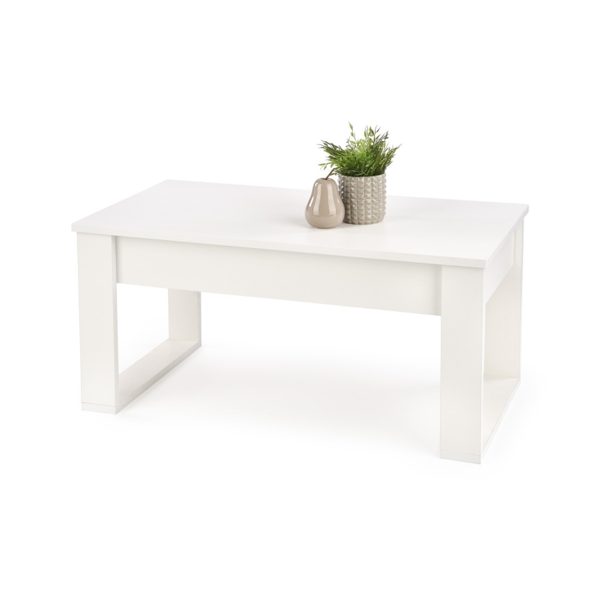 Klubska mizica z drawers NEA 52x110 cm bela