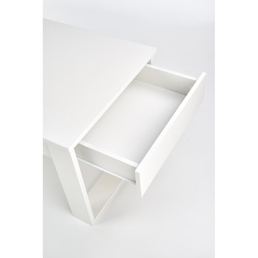 Klubska mizica z drawers NEA 52x110 cm bela