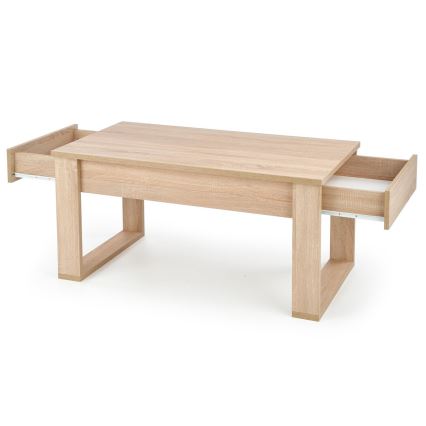 Klubska mizica z drawers NEA 52x110 cm bež/hrast sonoma