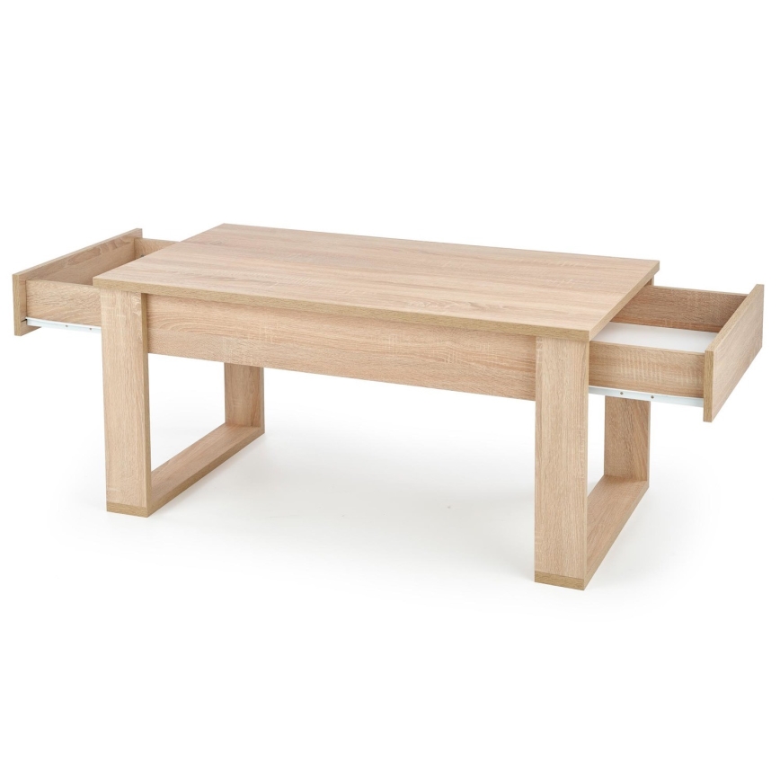 Klubska mizica z drawers NEA 52x110 cm bež/hrast sonoma