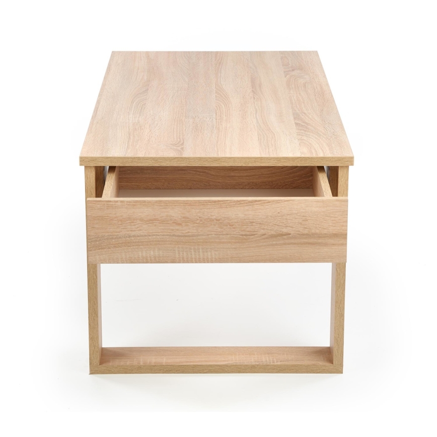 Klubska mizica z drawers NEA 52x110 cm bež/hrast sonoma