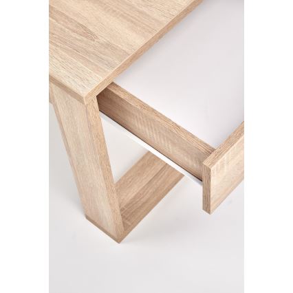 Klubska mizica z drawers NEA 52x110 cm bež/hrast sonoma