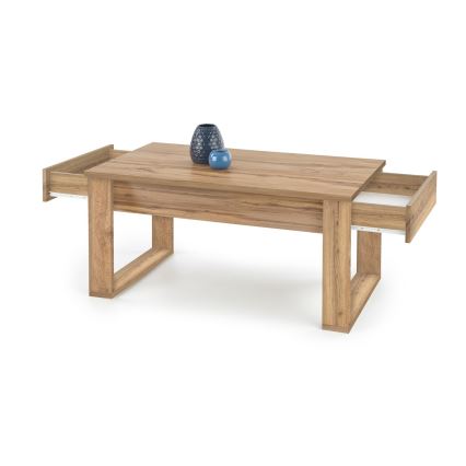 Klubska mizica z drawers NEA 52x110 cm rjava/hrast wotan