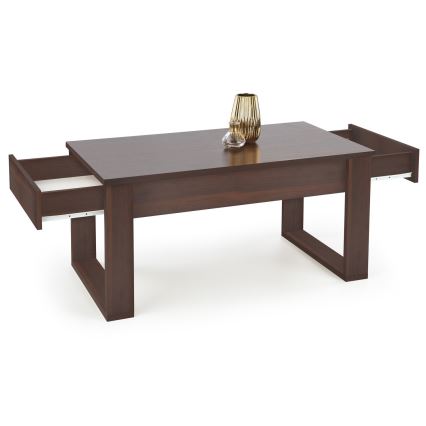 Klubska mizica z drawers NEA 52x110 cm rjava