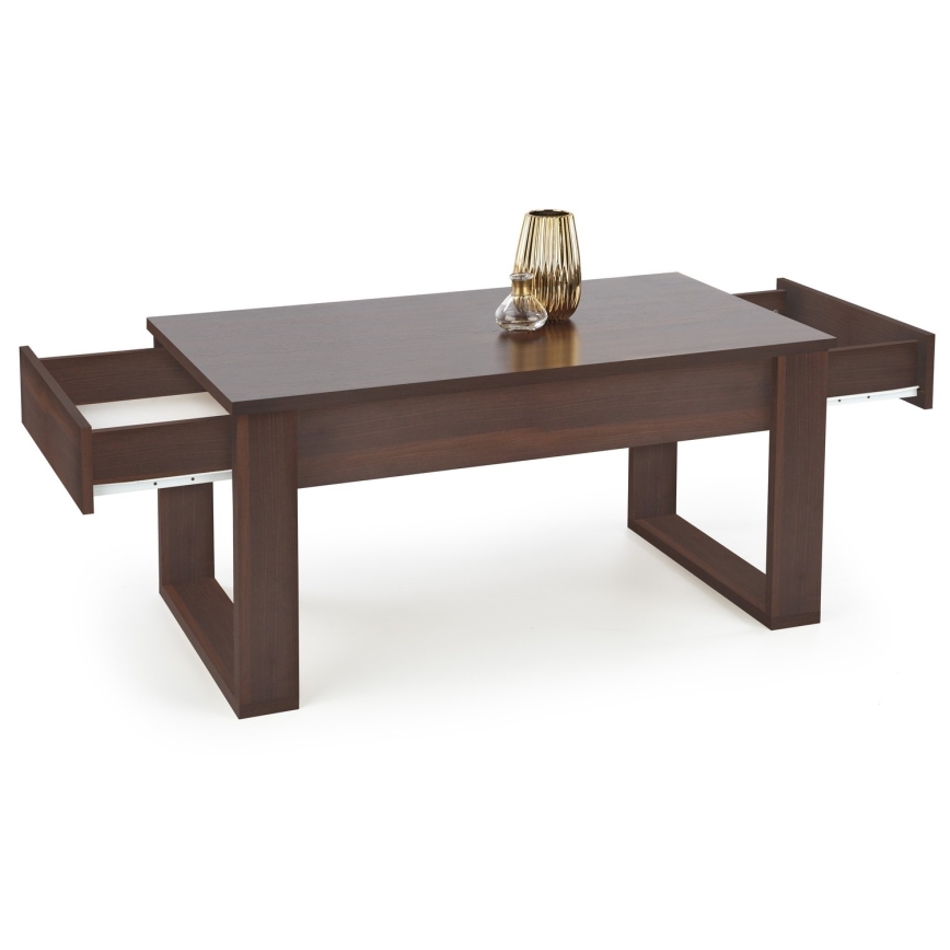 Klubska mizica z drawers NEA 52x110 cm rjava