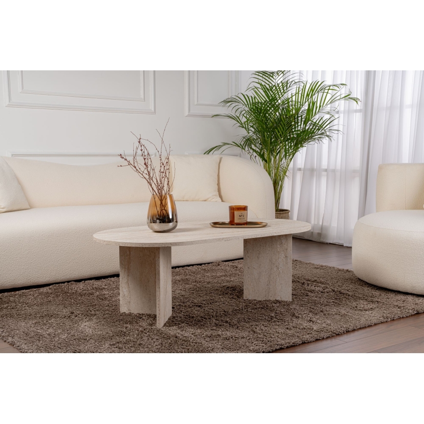 Klubska mizica NEL 119x60 cm bež