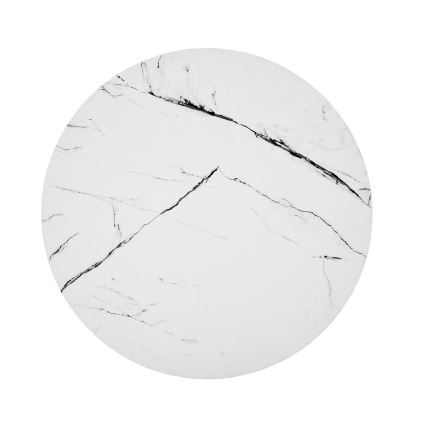 Klubska mizica NUBIRA 41x60 cm črna/marmor decor